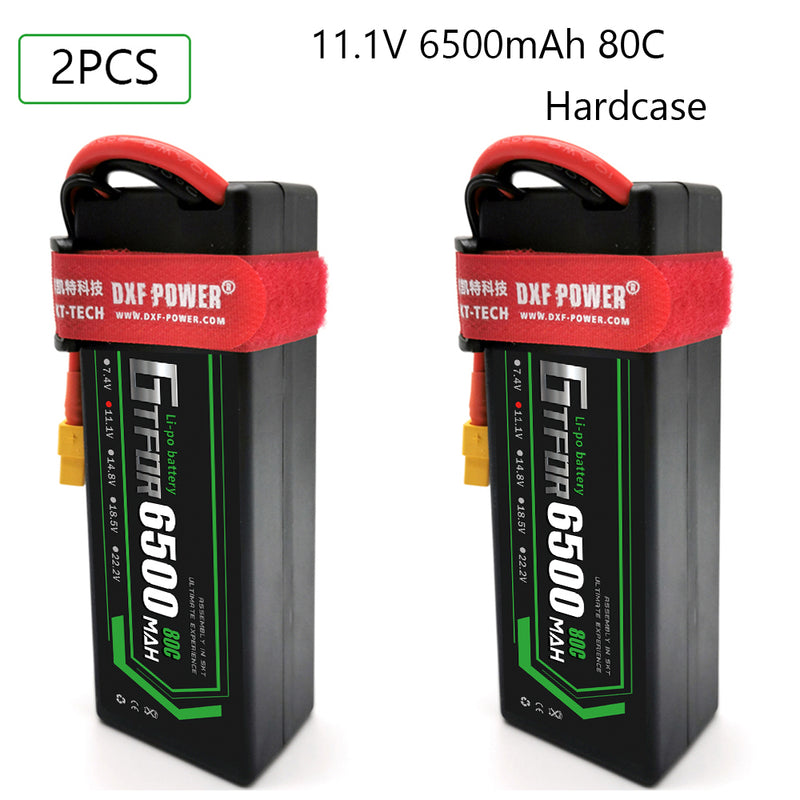 (CN)GTFDR 3S Lipo Battery 6500mAh 11.1V 80C Hardcase EC5 Plug for RC Buggy Truggy 1/10 Scale Racing Helicopters RC Car Boats